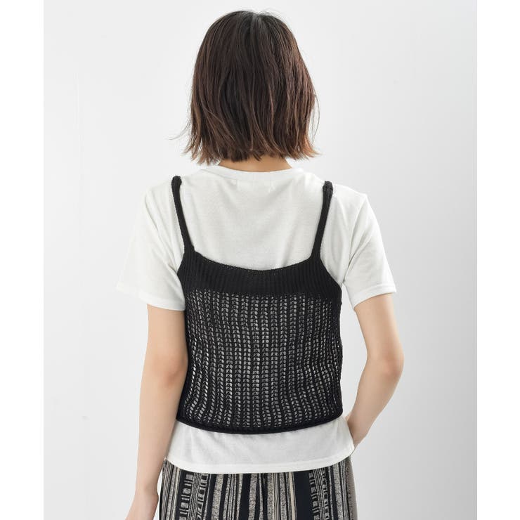 Tシャツセットニットビスチェアンサンブル[品番：RPSW0003847