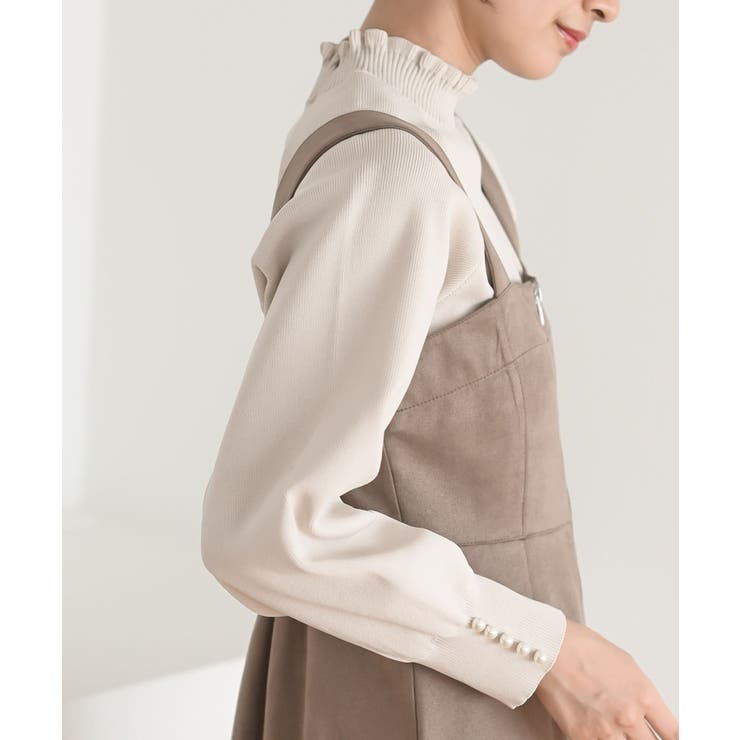 袖口パールフリルネックスポンジニットプルオーバー | rps | 詳細画像26 