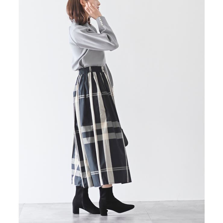 袖口パールフリルネックスポンジニットプルオーバー | rps | 詳細画像5 