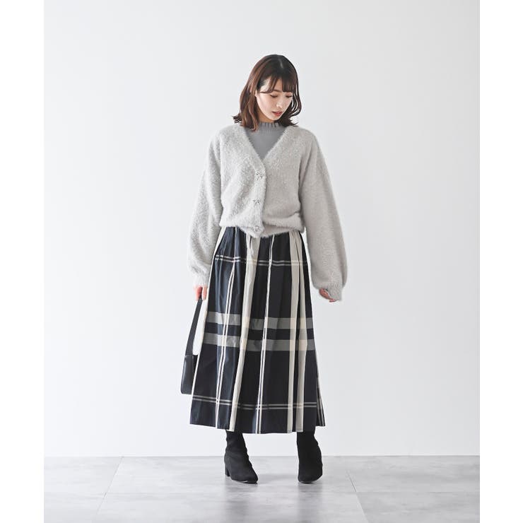 袖口パールフリルネックスポンジニットプルオーバー | rps | 詳細画像9 