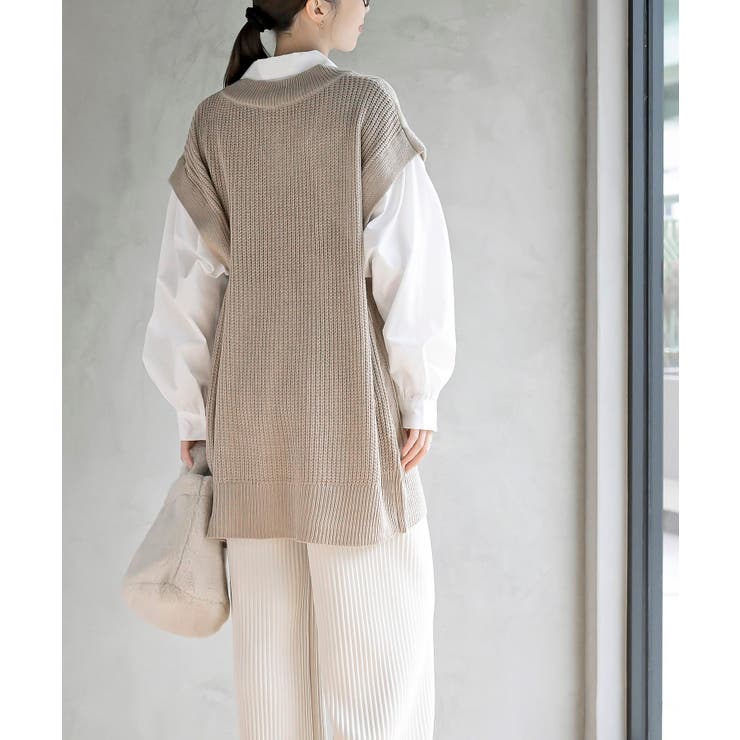 ケーブルニットベストドッキングシャツ | rps | 詳細画像20 