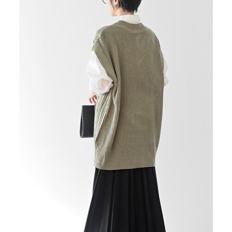 ケーブルニットベストドッキングシャツ | rps | 詳細画像28 