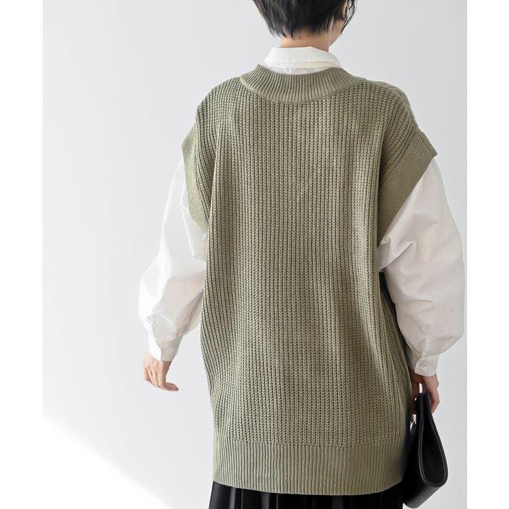 ケーブルニットベストドッキングシャツ | rps | 詳細画像32 