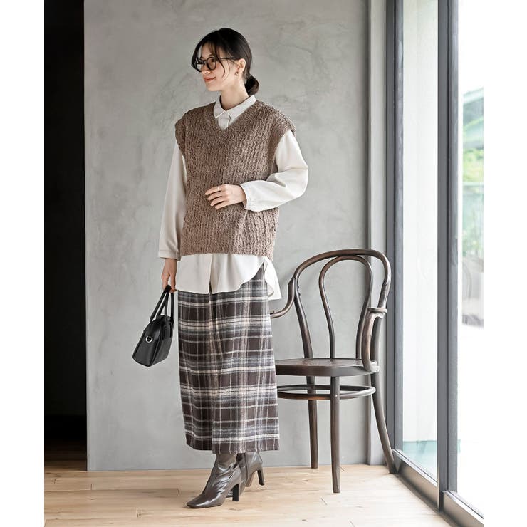 ポップコーンモールワイドニットベスト | rps | 詳細画像10 