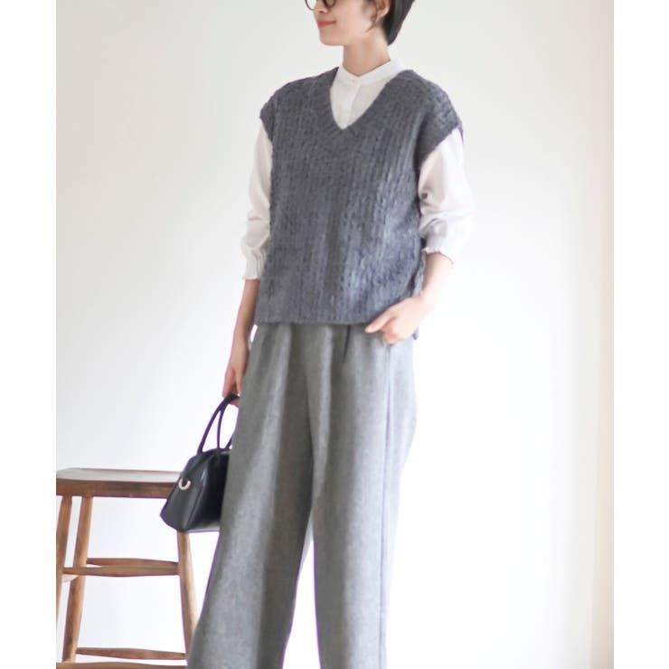 ポップコーンモールワイドニットベスト | rps | 詳細画像19 