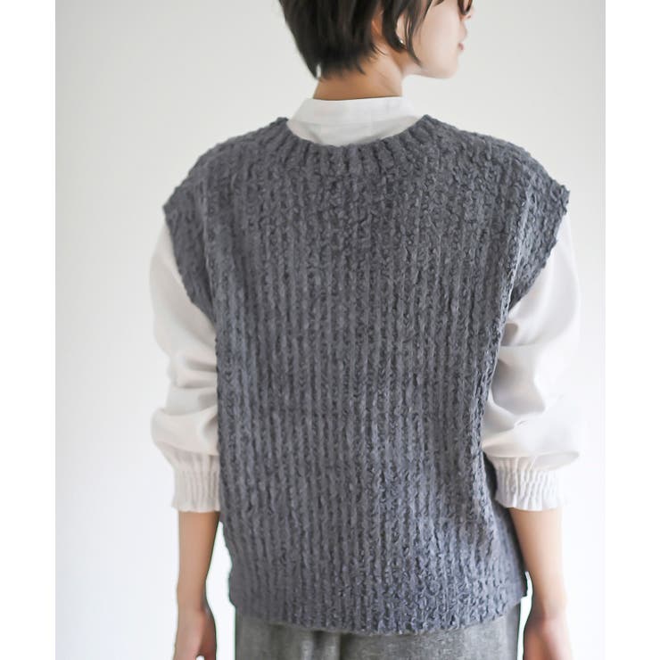 ポップコーンモールワイドニットベスト | rps | 詳細画像24 