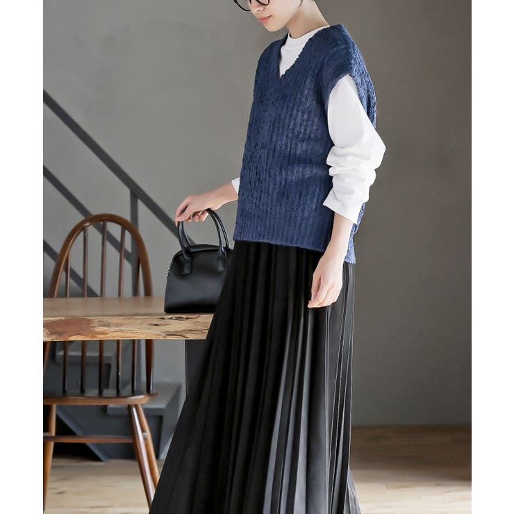 ポップコーンモールワイドニットベスト | rps | 詳細画像27 