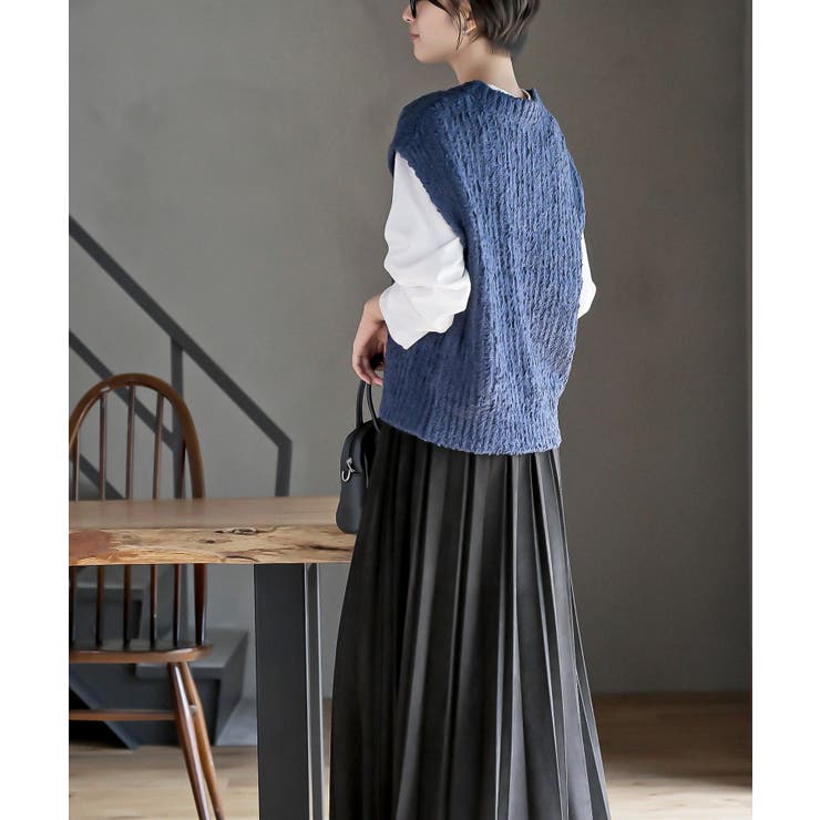 ポップコーンモールワイドニットベスト | rps | 詳細画像28 