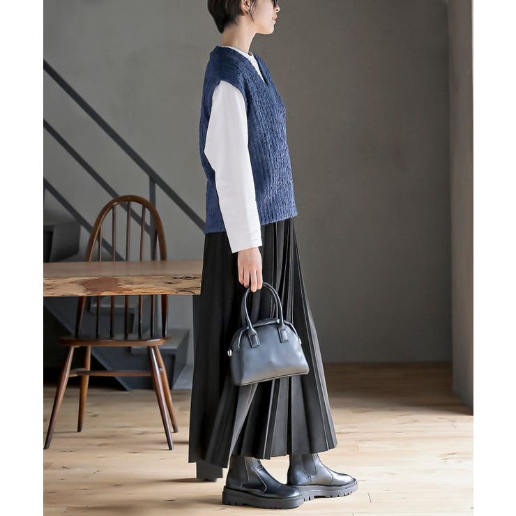 ポップコーンモールワイドニットベスト | rps | 詳細画像29 