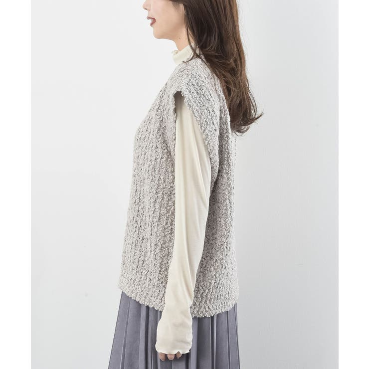 ポップコーンモールワイドニットベスト | rps | 詳細画像34 