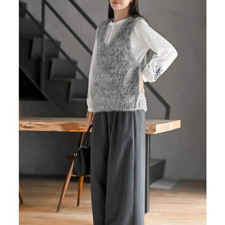 ミックスシャギーニットベスト | rps | 詳細画像3 