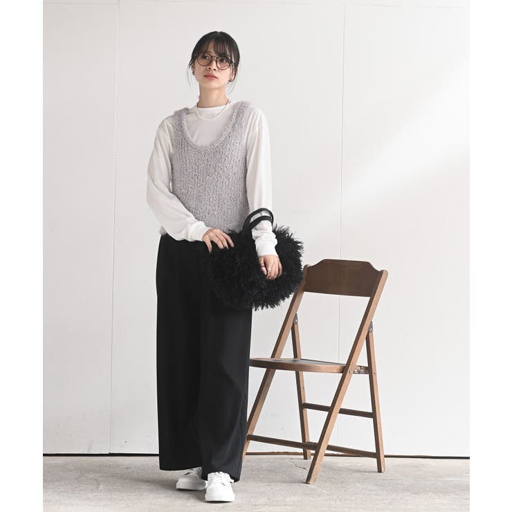 Ｔシャツセットフェザーニットベストアンサンブル | rps | 詳細画像2 