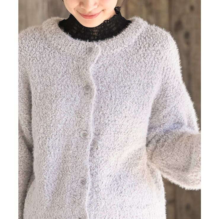 モールフェザークルーネックカーディガン | rps | 詳細画像16 