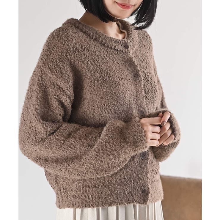 モカ | モールフェザークルーネックカーディガン | rps