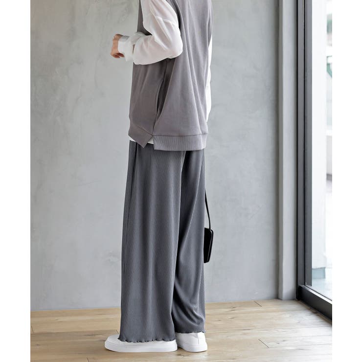 リブセミワイドパンツ | rps | 詳細画像3 