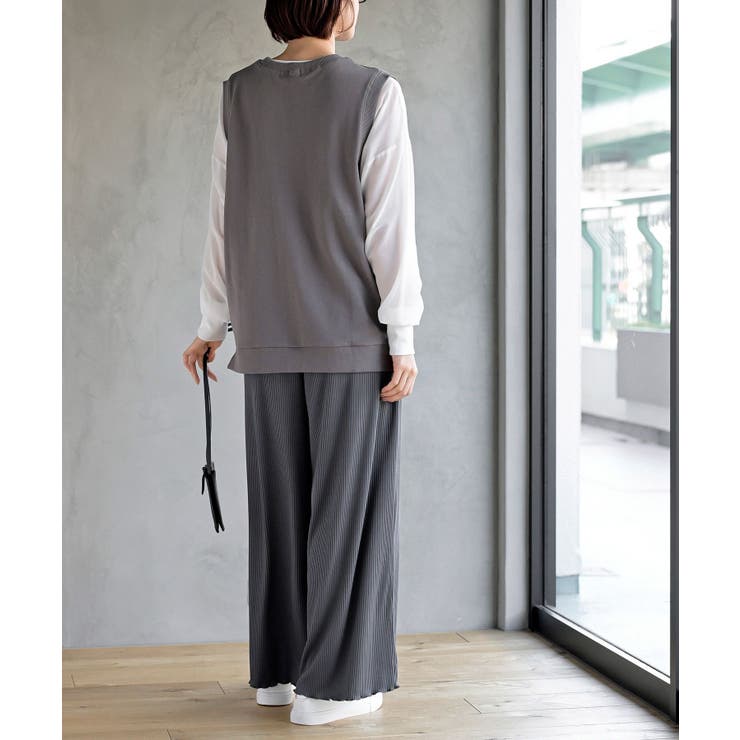 リブセミワイドパンツ | rps | 詳細画像4 