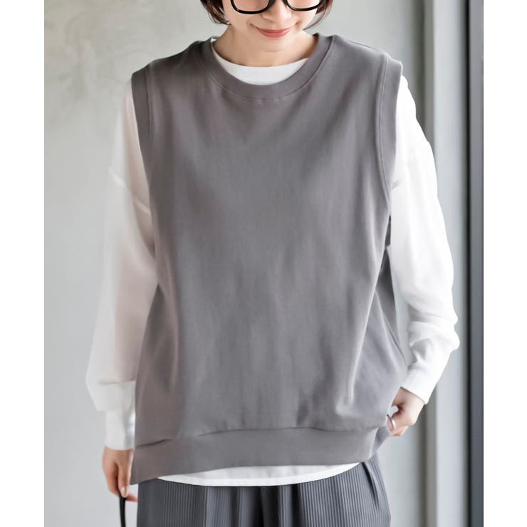 CHACグレー | 裏毛ポケット付きベスト | rps