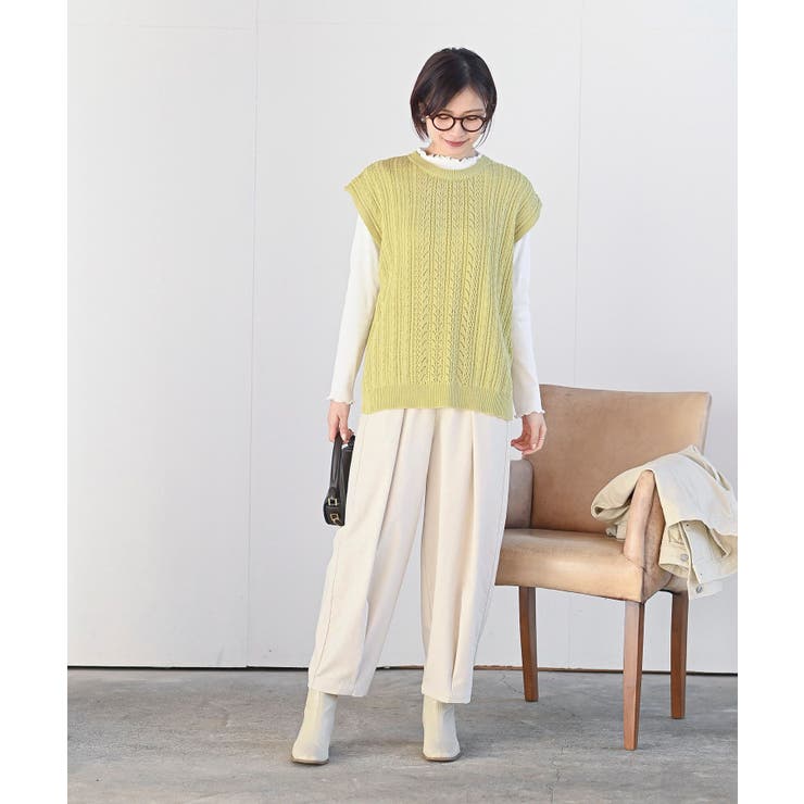 透かし柄ニットベスト | rps | 詳細画像27 