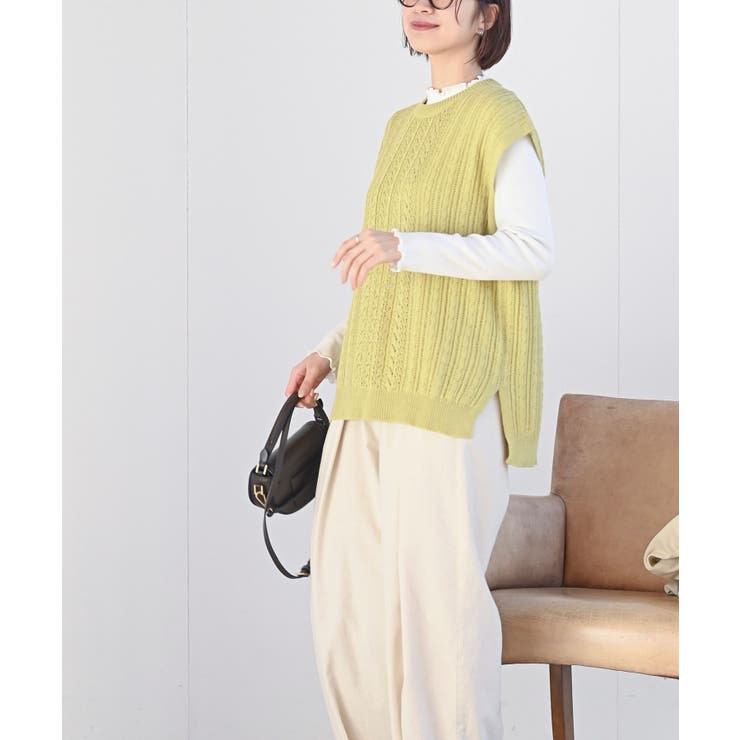 透かし柄ニットベスト | rps | 詳細画像28 