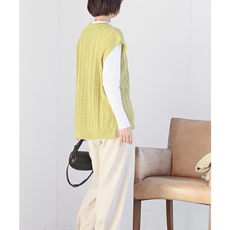 透かし柄ニットベスト | rps | 詳細画像29 