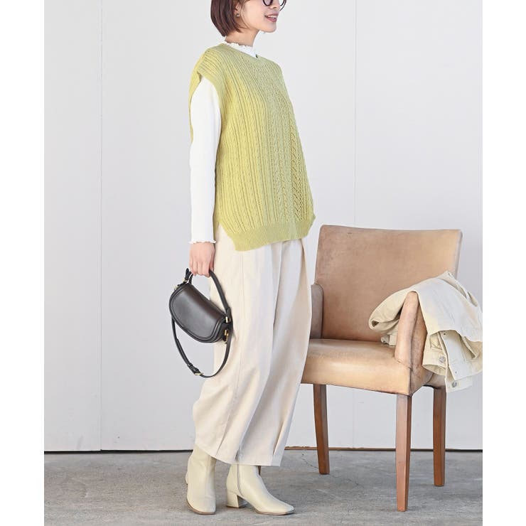 透かし柄ニットベスト | rps | 詳細画像30 