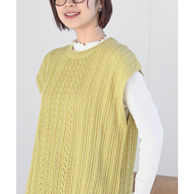 透かし柄ニットベスト | rps | 詳細画像31 