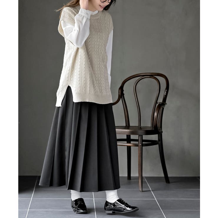 透かし柄ニットベスト | rps | 詳細画像5 