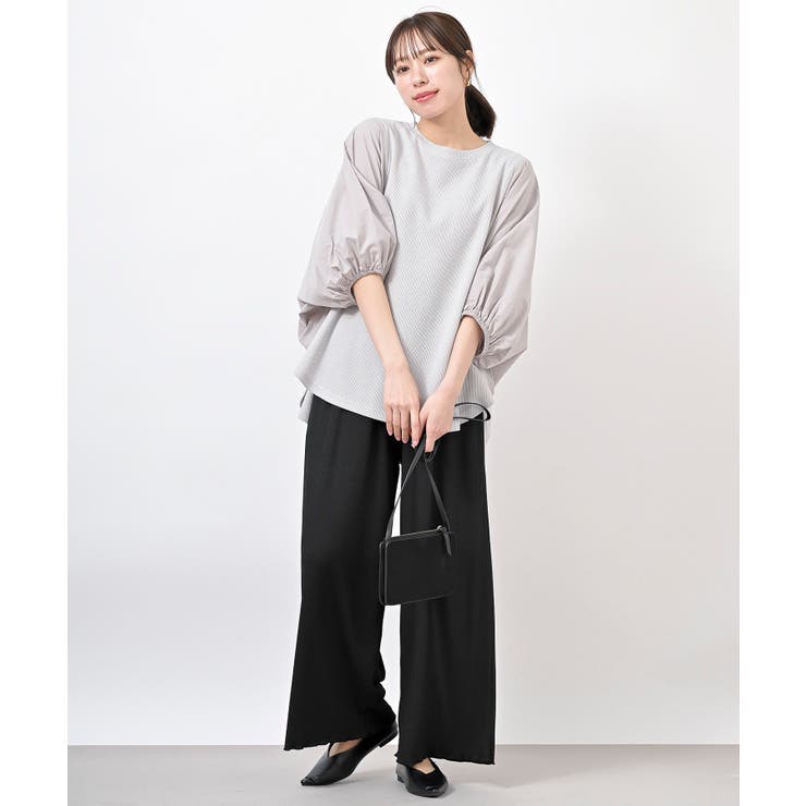 異素材切替７分袖ワッフルドルマンワイドプルオーバー | rps | 詳細画像10 