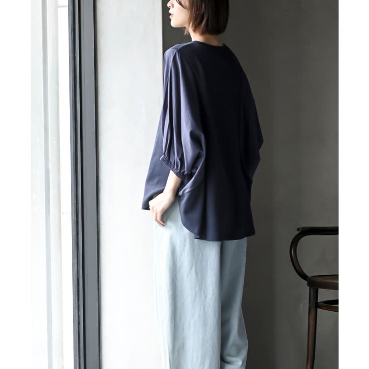 異素材切替７分袖ワッフルドルマンワイドプルオーバー | rps | 詳細画像21 