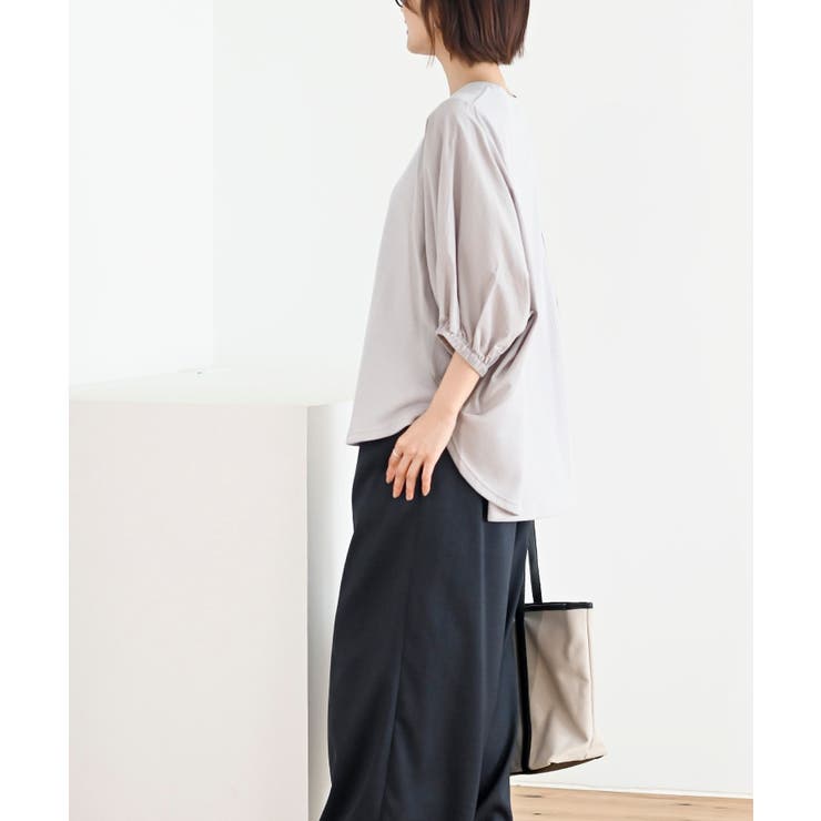 異素材切替７分袖ワッフルドルマンワイドプルオーバー | rps | 詳細画像3 