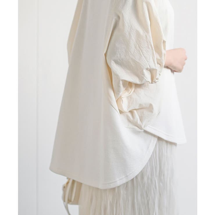 異素材切替７分袖ワッフルドルマンワイドプルオーバー | rps | 詳細画像35 