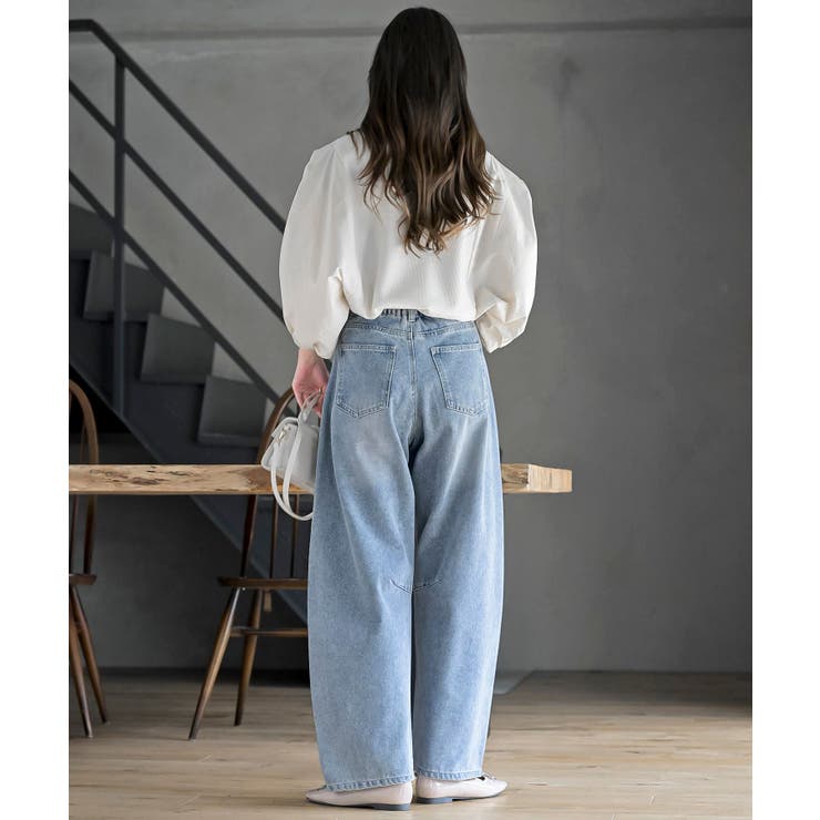 異素材切替７分袖ワッフルドルマンワイドプルオーバー | rps | 詳細画像4 