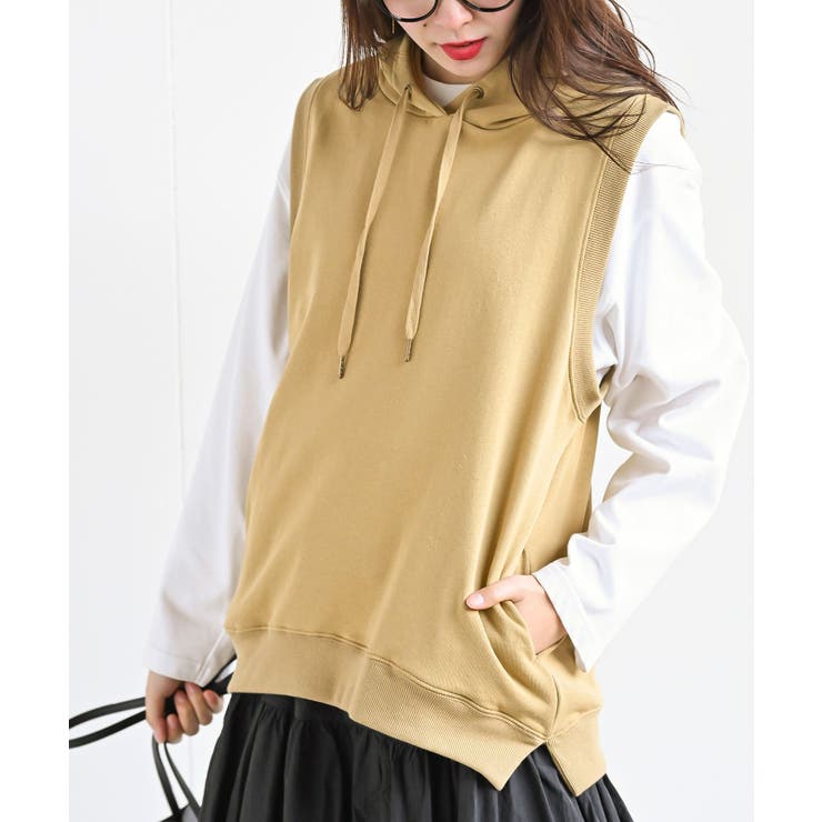 イエロー | 裏毛フードベスト | rps