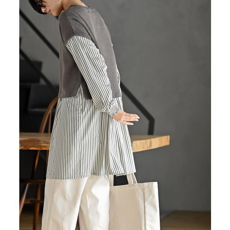 ニットソーベストレイヤード風チュニック | rps | 詳細画像12 