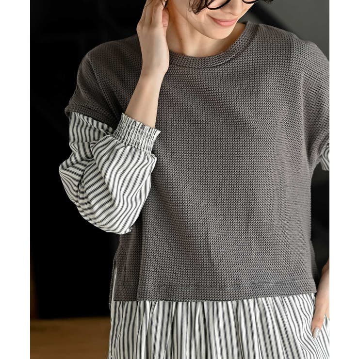 ニットソーベストレイヤード風チュニック | rps | 詳細画像14 