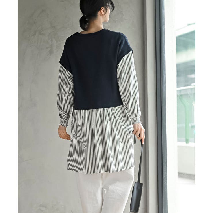 ニットソーベストレイヤード風チュニック | rps | 詳細画像22 