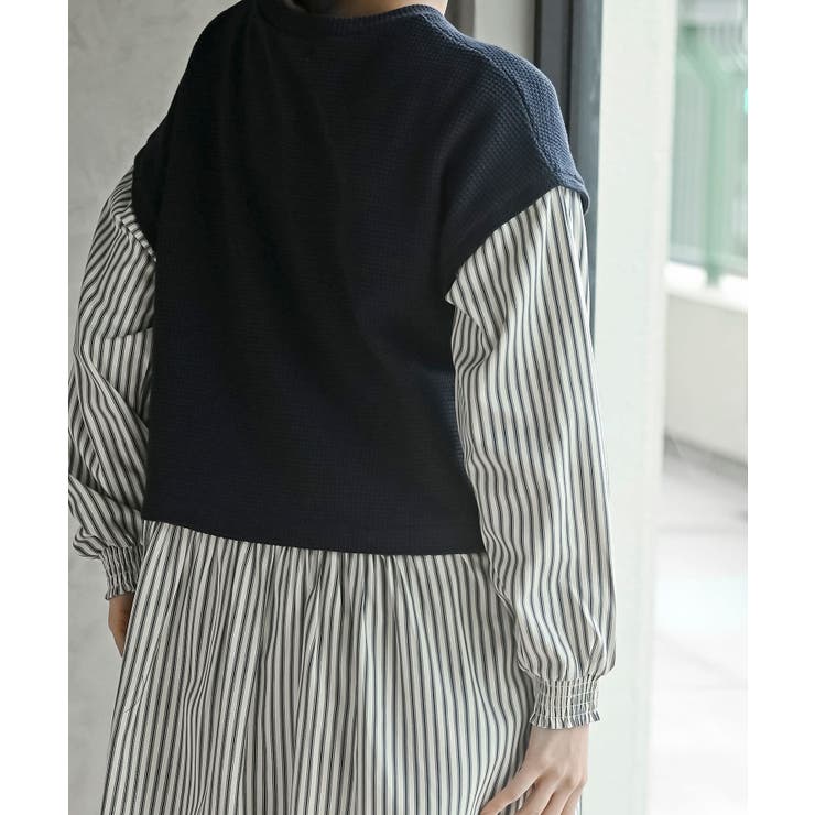 ニットソーベストレイヤード風チュニック | rps | 詳細画像23 