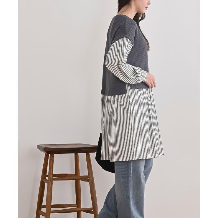 ニットソーベストレイヤード風チュニック | rps | 詳細画像5 
