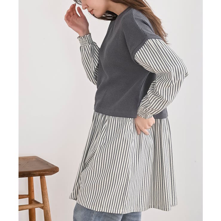 ニットソーベストレイヤード風チュニック | rps | 詳細画像7 