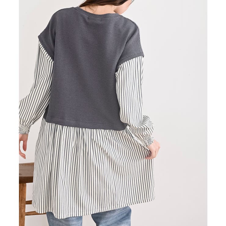 ニットソーベストレイヤード風チュニック | rps | 詳細画像8 