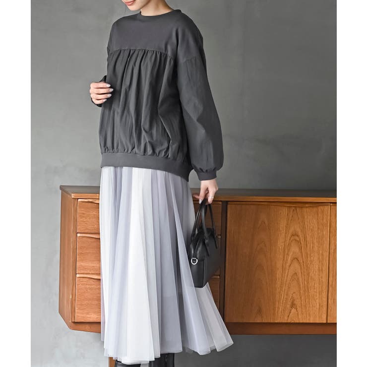 布帛切替ギャザーカットプルオーバー | rps | 詳細画像18 