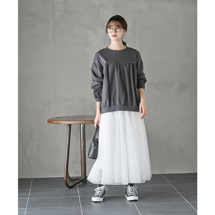 布帛切替ギャザーカットプルオーバー | rps | 詳細画像25 