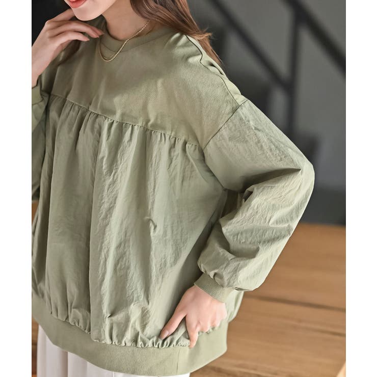 布帛切替ギャザーカットプルオーバー | rps | 詳細画像30 