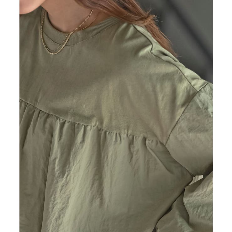 布帛切替ギャザーカットプルオーバー | rps | 詳細画像33 