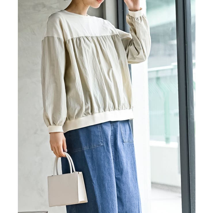 布帛切替ギャザーカットプルオーバー | rps | 詳細画像5 