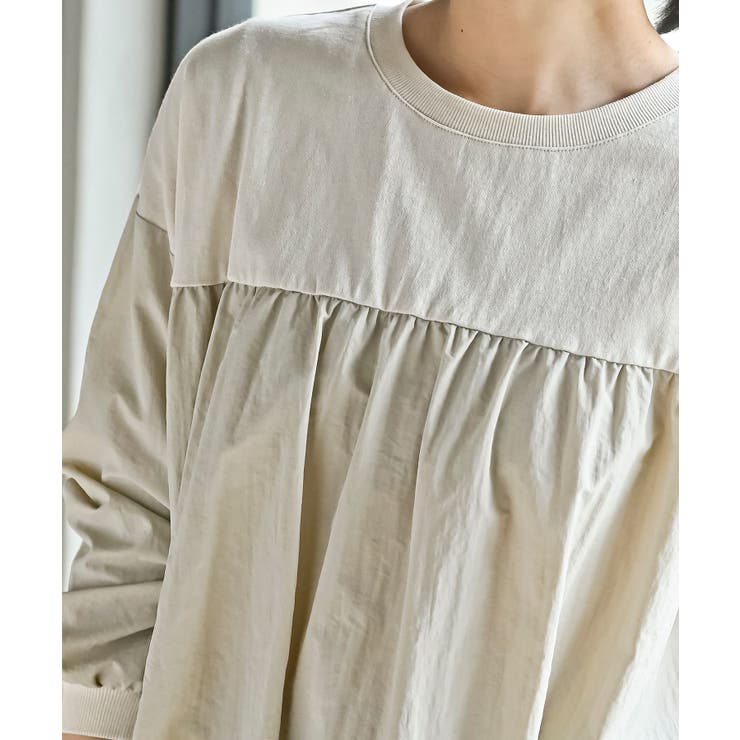 布帛切替ギャザーカットプルオーバー | rps | 詳細画像9 