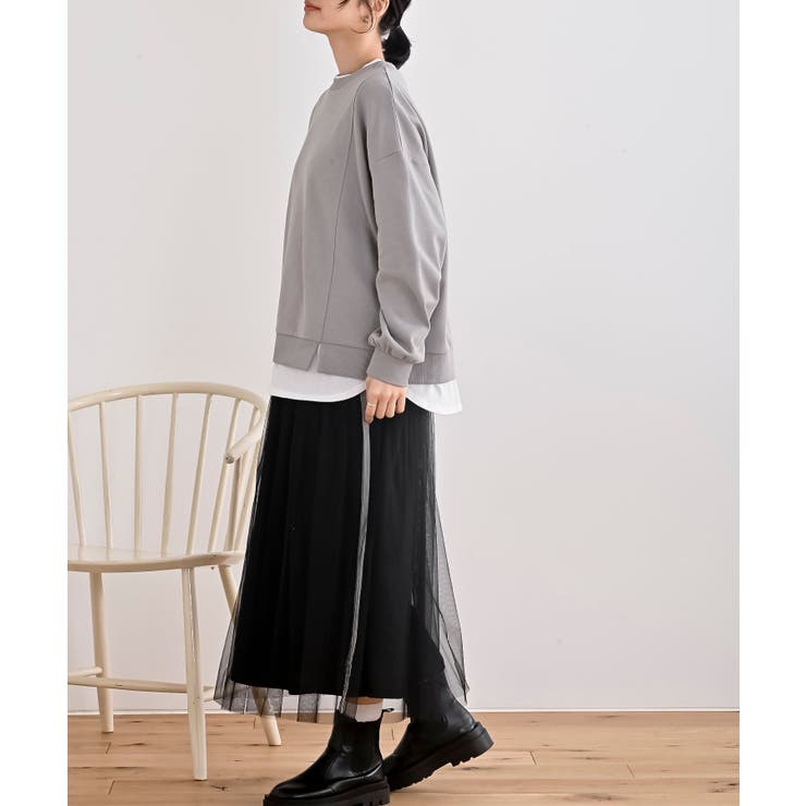 レイヤード風裏毛プルオーバー | rps | 詳細画像3 