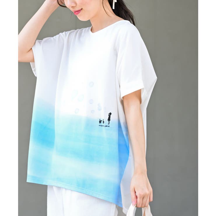 ブルー | しゃぼん玉ワイドＴシャツ | rps
