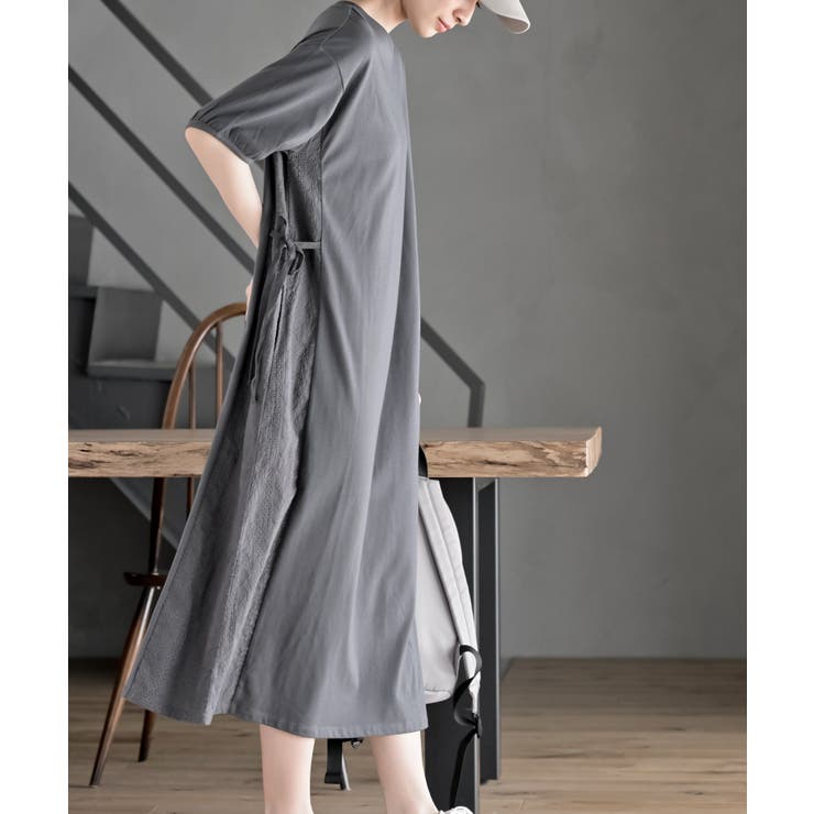 サイドレース切替半袖ワンピース[品番：RPSW0003614]｜rps（アール