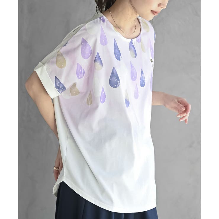 パープル | ＦｅｅｌＣｏｏｌしずくワイドＴシャツ | rps